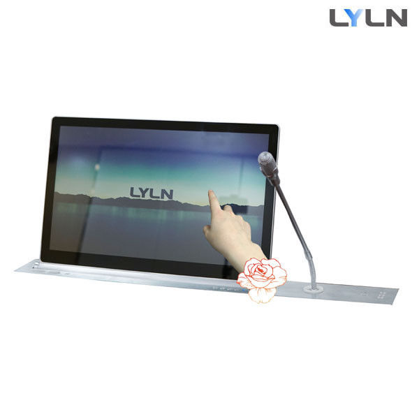 Motorized Retractable Monitor Integrating With Conference Discussion Unit